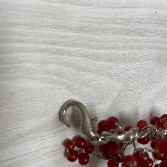 Rare Vintage Pottery Barn Glass Pepperberry Beaded Garland Red - Picture 5 of 8